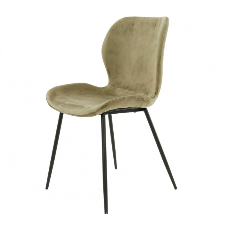 ZI Aria Chair Champagne velvet round tube VPE4